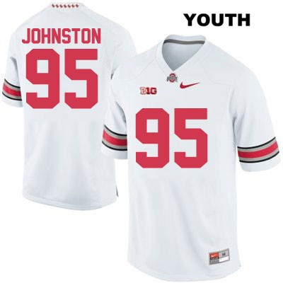 Ohio State Buckeyes Youth Cameron Johnston #95 White Authentic Nike College NCAA Stitched Football Jersey AW19V50BI